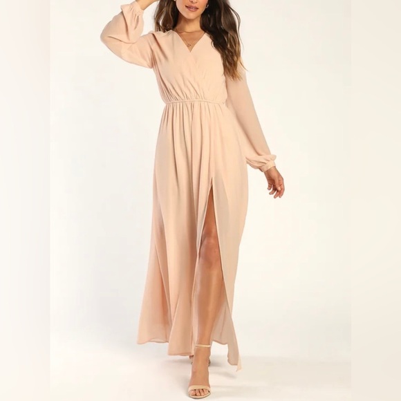 Lulu’s Wondrous Water Lilies Maxi Dress, size Large.  NWT. - Picture 1 of 7